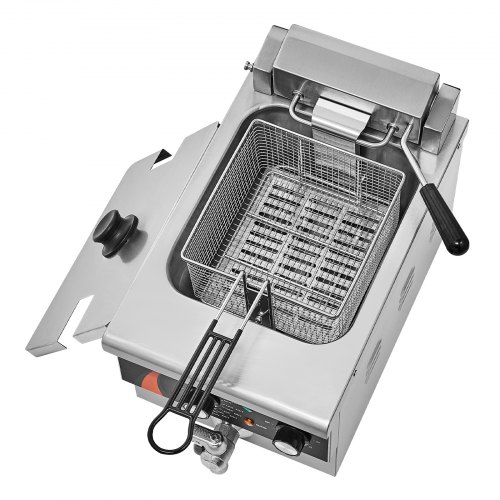 Frituregryde, Elektrisk Bordmodel 8,5L Rustfrit Stål, Sølv