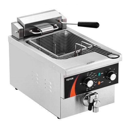 Frituregryde, Elektrisk Bordmodel 8,5L Rustfrit Stål, Sølv