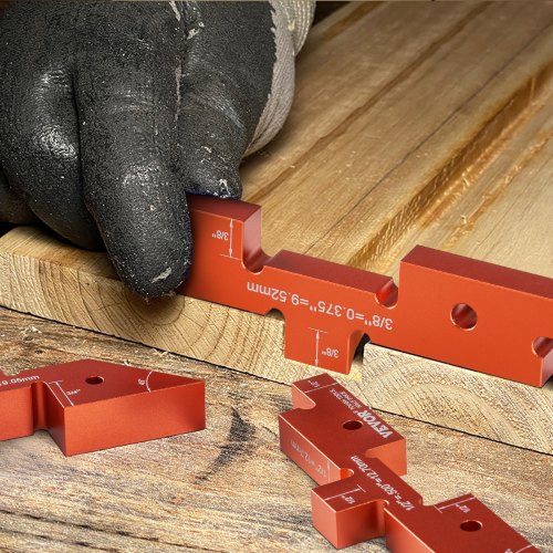 Routerbord opsætningsstænger, 14 stk., 27.5x17x5.6 cm, Orange, Aluminium