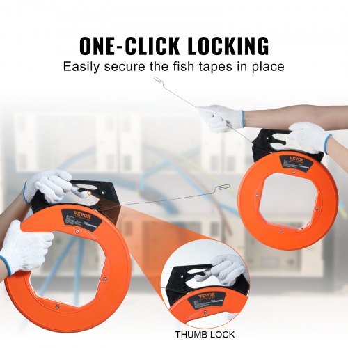 Fisketape, 390x306x45 mm, Stål, Ikke-ledende, Kabeltrækningsværktøj