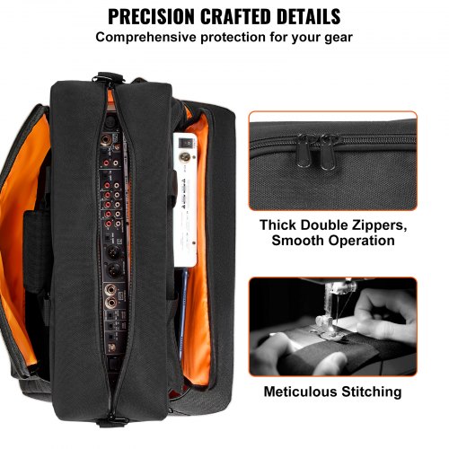 DJ-mixer Gig Bag, 49x22x39 cm, Sort, Opbevaring i Oxford-stof