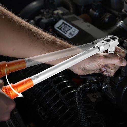 Momentnøgle, Justerbar klik, 49,5x3,4x3,4 cm, Stål