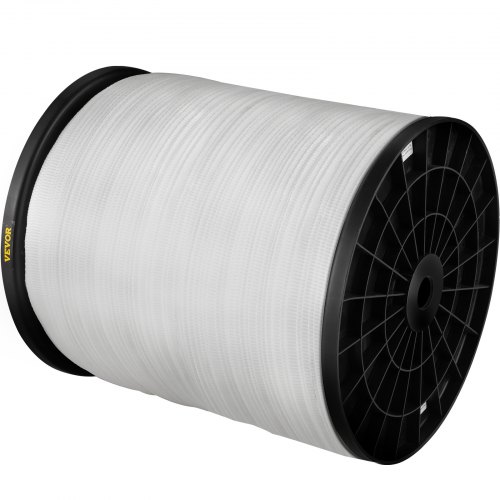 Polyester træksnor 961x1,27 cm hvid, fladt reb, træk