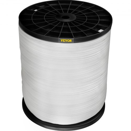 Polyester træksnor 961x1,27 cm hvid, fladt reb, træk