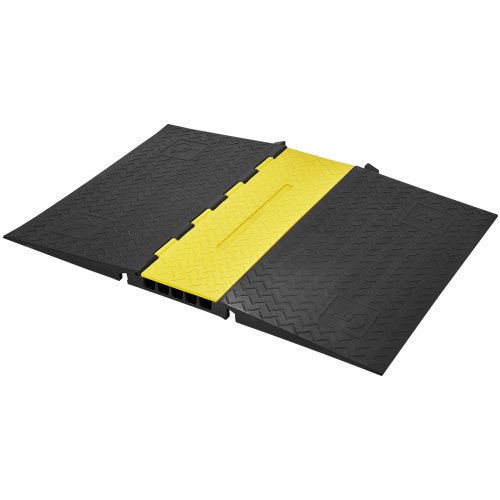 Kabelbeskytter rampe, 114,5x80x5 cm, Sort, Gummi