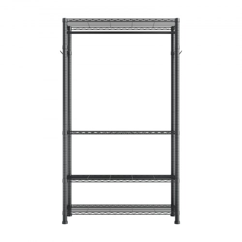 Tøjstativ, 76,2x35,6x194 cm, kulstofstål, justerbar opbevaring