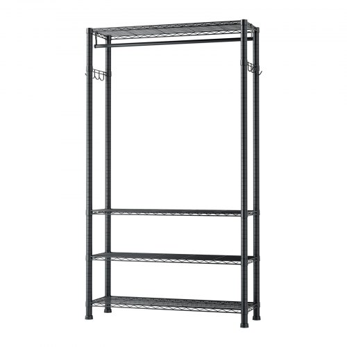 Tøjstativ, 76,2x35,6x194 cm, kulstofstål, justerbar opbevaring