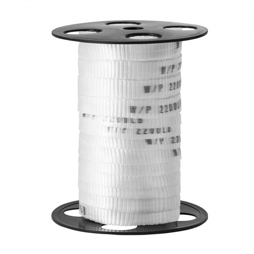 Trækbånd, Polyester Mule Tape, 33x1,6 cm, Hvid, 2200 lbf trækstyrke