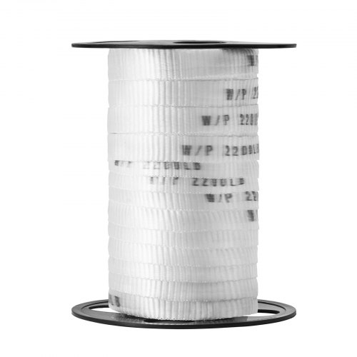 Trækbånd, Polyester Mule Tape, 33x1,6 cm, Hvid, 2200 lbf trækstyrke
