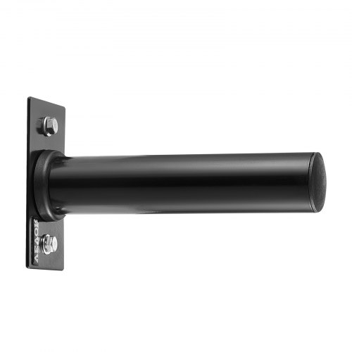 Vægmonteret vægtskiveholder, 14x7.5x24.5 cm, Sort, Jern