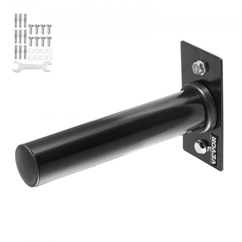 Vægmonteret vægtskiveholder, 14x7.5x24.5 cm, Sort, Jern