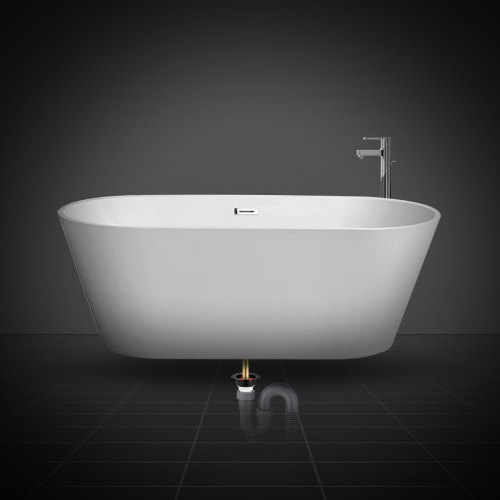 Badekarsafløbssæt, 178x158x102 mm, sort og hvid, PVC