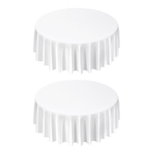 Bordduksset, 304,8 cm diameter, vit, polyestertyg