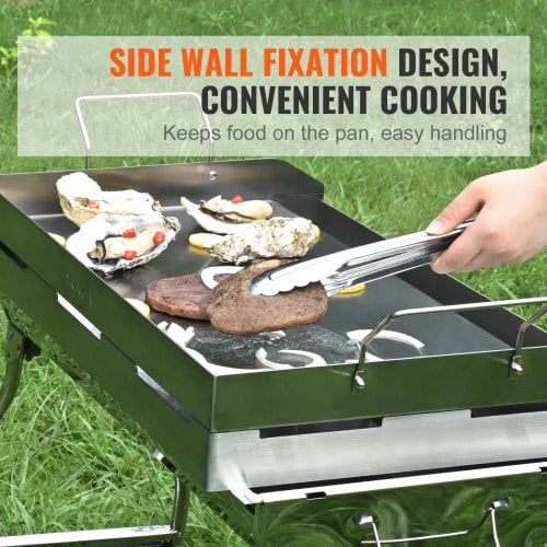 Grillpande, 59x40x10 cm, Sølv, Rustfrit Stål