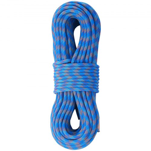 Klatrereb 70 m Blå, Strækbar Fiber, Stålkroge