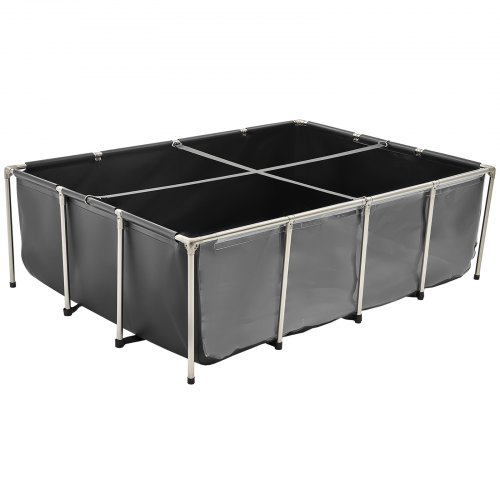 Kalalampi, 200x140x60 cm, musta, PVC