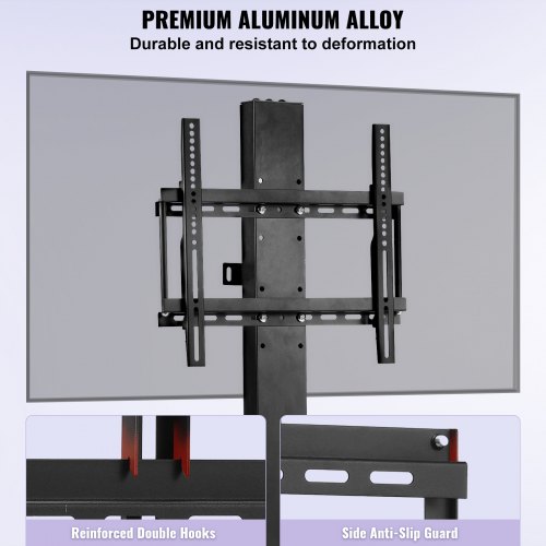 Motoriseret TV-lift, højdejusterbar 71,1 cm, 71,1 cm, sort, aluminiumlegering