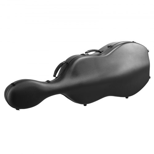 Cello-etui, 4/4 fuld størrelse komposit kulfiber, 137x53x32 cm, sort, letvægt