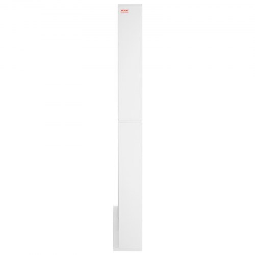 Medieopbevaringsskab, 949x182x1538 mm, Hvid, Justerbare hylder