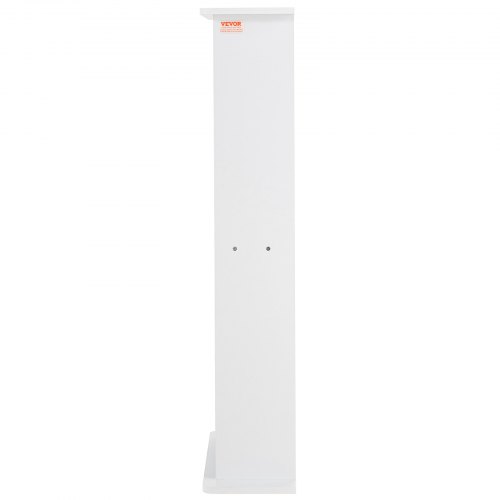 Medieopbevaringsskab, 48,3x17,8x91,4 cm, Hvid, Justerbare hylder