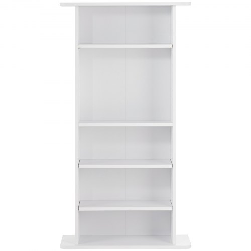 Medieopbevaringsskab, 48,3x17,8x91,4 cm, Hvid, Justerbare hylder