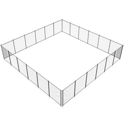 Poolhegn, 1,2x21,9 m, Sort, Aftageligt Teslin PVC-net