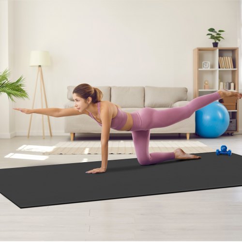 Træningsmåtte, 305x183 cm, skridsikker, PVC, fitness