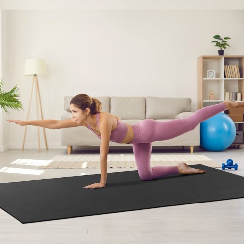 Træningsmåtte, 275x183 cm, Skridsikker Høj Densitet, Fitnessmåtte