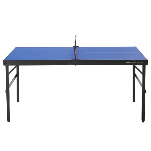 Bordtennisbord, 152,6x66,5x71,8 cm, Sammenklappeligt Indendørs Bærbart, MDF