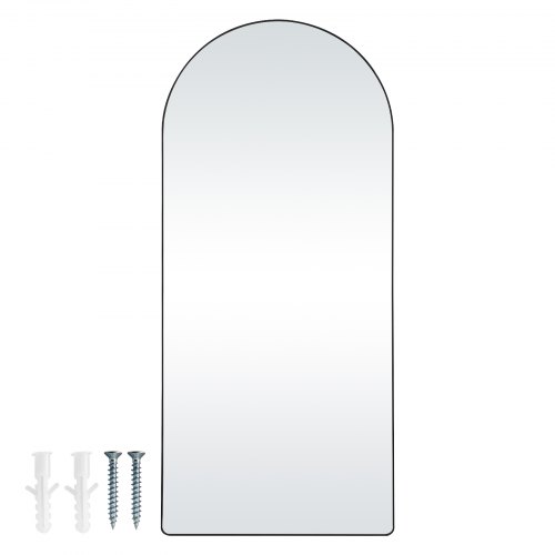 Fuld længde spejl, 180x81x1,9 cm, Sort, Aluminiumslegeringsramme