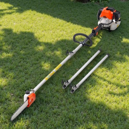 Benzindrevet stangsav, 33CC 2-takts ledningsfri stangsav, 20,3 cm sværd, 2,08x3,58 m teleskopisk, grentrimmer