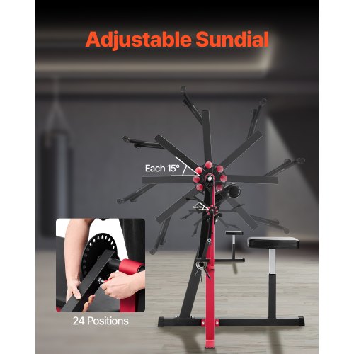 Preacher Curl Maskine Justerbar 2-i-1 Biceps Triceps Bænk Sort Rød Stål