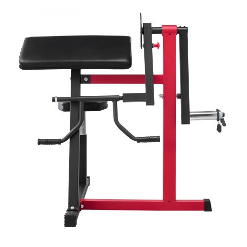 Preacher Curl Maskine Justerbar 2-i-1 Biceps Triceps Bænk Sort Rød Stål