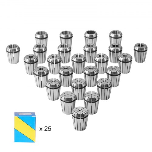 Collet-sæt, 25 dele ER32 fjeder collet-sæt, 33x40 mm, opbevaringsbokse, metal