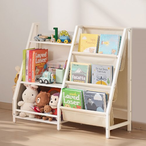 Børnebibliotek og legetøjsopbevaringsorganisator, 85x30x75.5 cm, Opbevaring