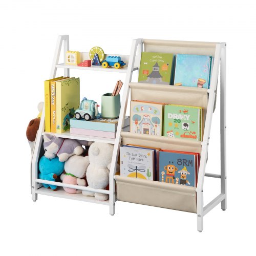 Børnebibliotek og legetøjsopbevaringsorganisator, 85x30x75.5 cm, Opbevaring