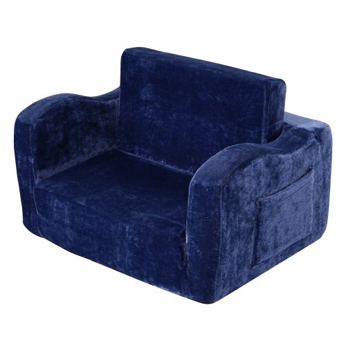 Børnesovesofa, 104x58x32 cm, Blå, Sammenklappelig