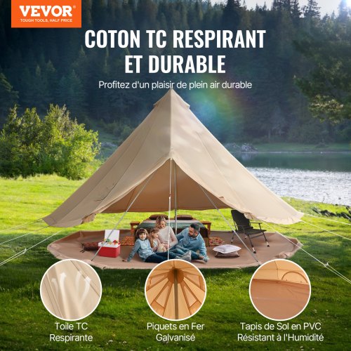 Bell telt, 5x300 cm, Beige, Lærred, Camping telt