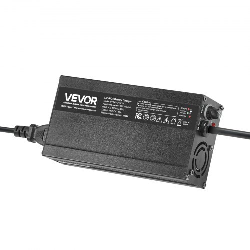 Akkulaturi, 12V 10A LiFePO4 älylaturi, AC-DC, LED-merkkivalo, alumiini