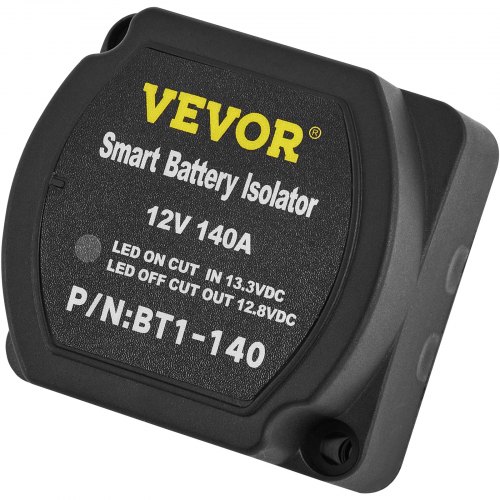 Split Charge Relay Kit, Dobbelt batteri-isolator 6,8x5,4x6,8 cm, 12V, Plast