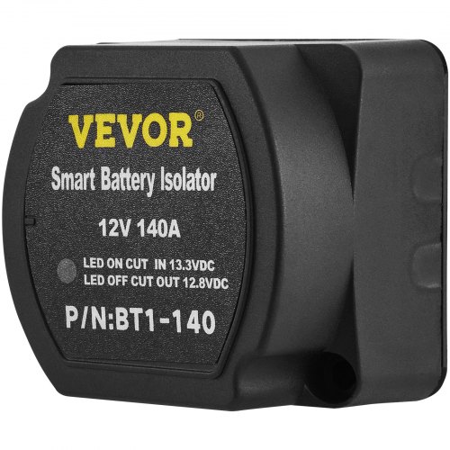Split Charge Relay Kit, Dobbelt batteri-isolator 6,8x5,4x6,8 cm, 12V, Plast