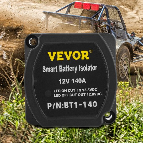Split Charge Relæ Sæt, Automatisk Dobbelt Batteriadskiller, 6.8x5.4x6.8 cm, 12V, Plastik