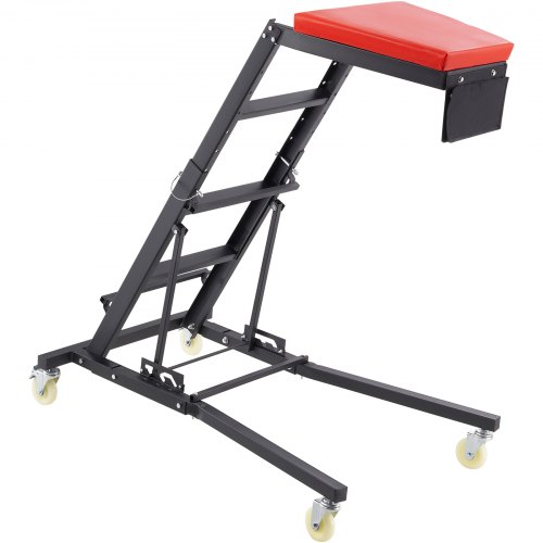Topside Creeper, Justerbar højde 1219x1930 mm, Sort, Ekstra robust