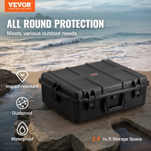 Hard Case, 62x49x22,5 cm, Sort, Vandtæt Opbevaring