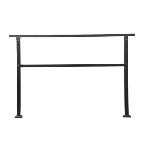 Udendørs gelænder, 1380x84x920 mm, Sort, Kulstofstål