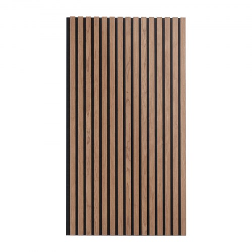 Akustiske vægpaneler, MDF trælamel, 120x60x2,1 cm, valnød