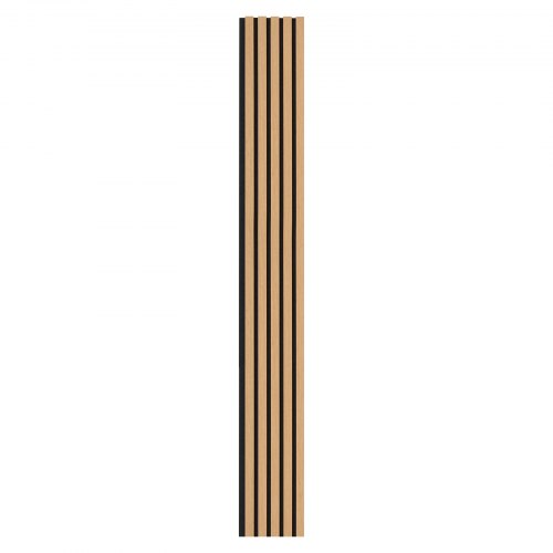Akustik vægpaneler, 240x20x2,1 cm, lys eg, MDF