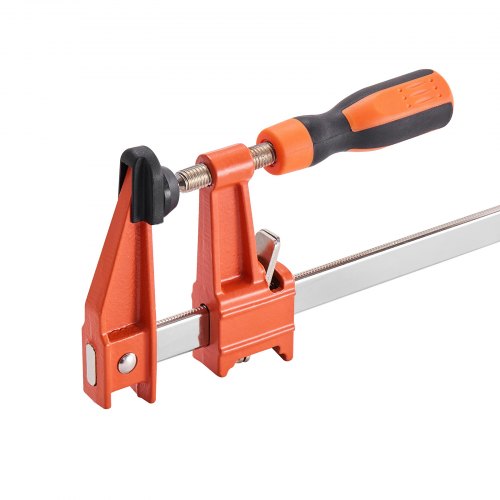 Skruetvinge, 2-pak, 61 cm åbning, 71x11x2.5 cm, orange, støbejern og kulstofstål