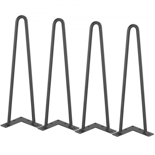 Huonekalujalat, 406,4x30 cm, musta, metalli