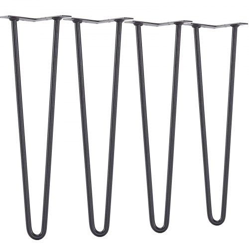 Bordben, Hårnål Metal, 48,3x3 cm, Sort, Ekstra Stærk